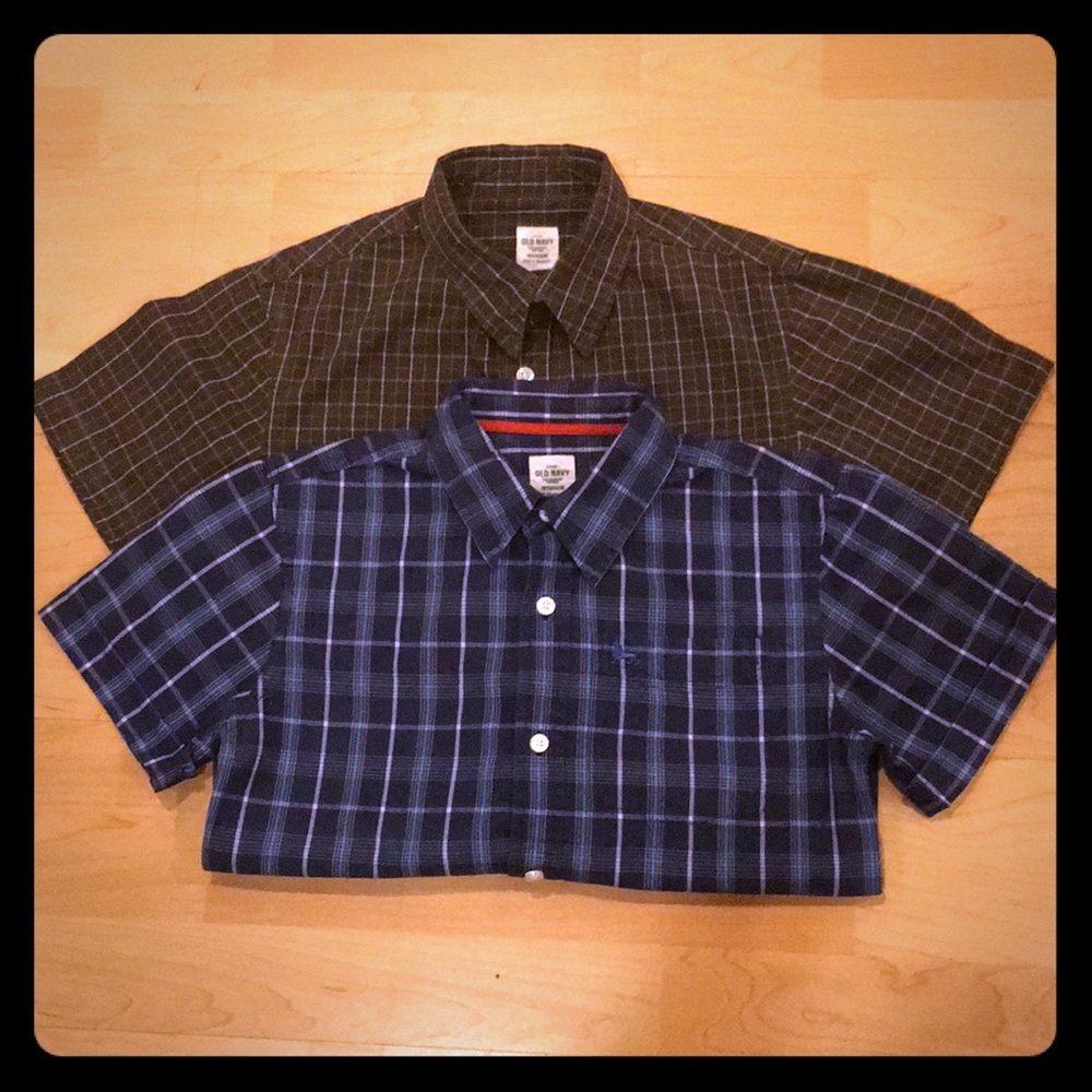 BUNDLE of 2 Plaid Polo Shirts, EUC, Boys, Size Med
